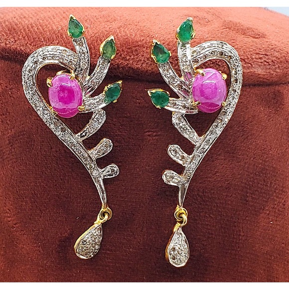 Diamond Necklace in Silver 925 with Earring - Picture 5 of 7